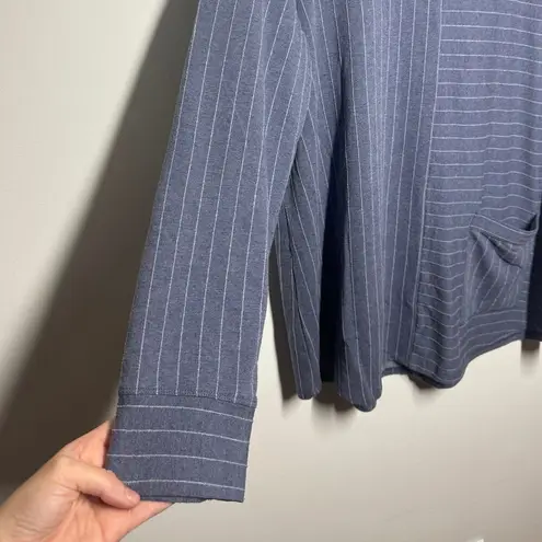 Soft Surroundings Women L Tunic Sweater Pin Stripe Lagenlook Oversized Minimal