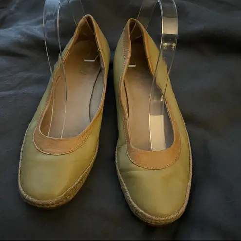 J.Jill  Padre Espadrille Flats in yellow green size 7.5