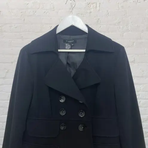 Sandro Sportswear Black Double Breasted Jacket Coat M