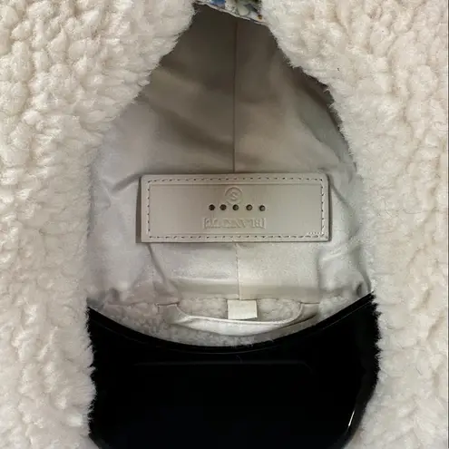 Free People BlankNYC women’s flower patch Sherpa fleece lined jacket size small