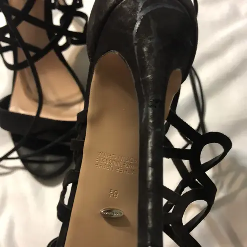 Tony Bianco  Lace Up Heels Brown Size 8.5