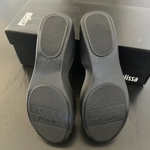 Melissa EUC 'Queen V' Peep Toe Jelly Flats