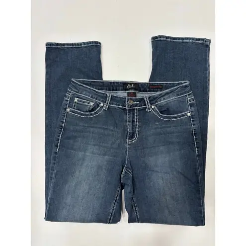 Earl Jean Women's Earl Denim Blue Jeans Straight Leg with Pocket Designs Size 10