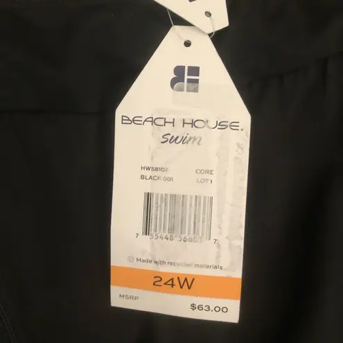 Beach House NWT Beach To Volleyball Courts April Swim Shorts Black Size 24W