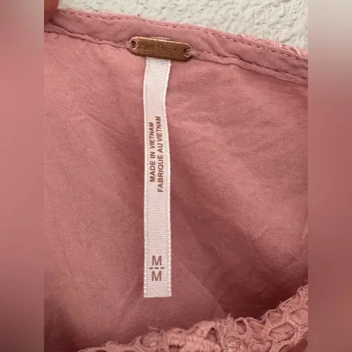 Free People  Be Your Baby Lace Mini Dress
Pink Size Medium
