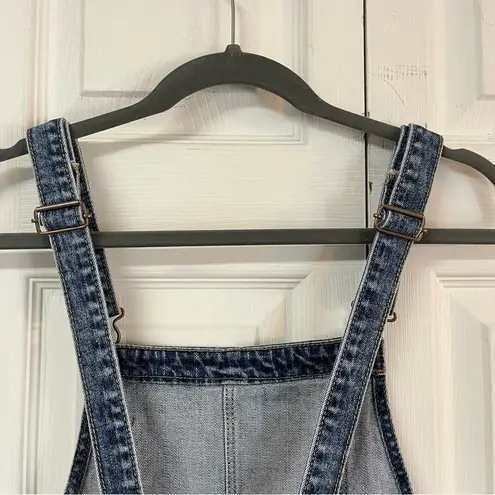 Old Navy Denim Distressed Shortalls Jean Cuffed Short Bib Overalls Size Small