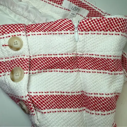 Loft Ann Taylor  Riviera Red Stripe Sailor Shorts Size 4 Coastal Preppy Patriotic