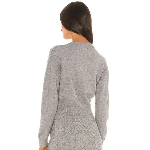Heartloom Asher Gray Cable Knit Cropped Sweater