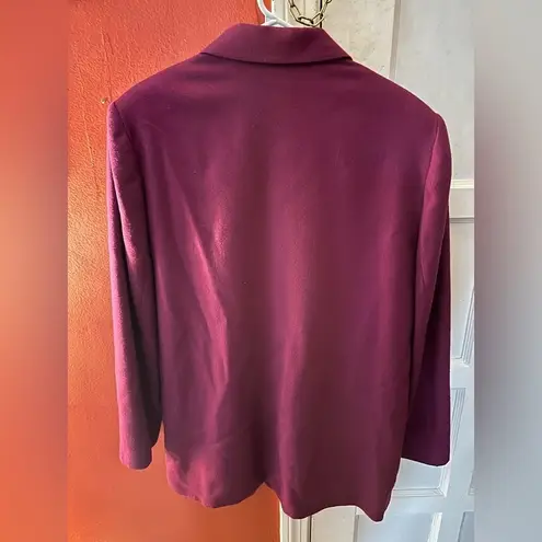 SAVANNAIII4 Vintage Wool Plum Magenta Plus Size Blazer Purple