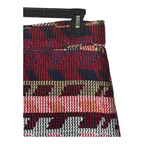 Maje  Skirt Women Medium Red Rouge Jacquard Tweed Jakarto‎ Pencil Straight Mini