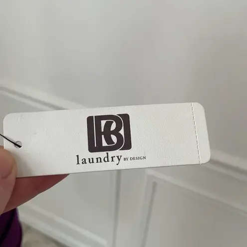 Laundry by Design NWT Ruched Stretchy Sheath Dress Sequins Ambrosia Plum 12