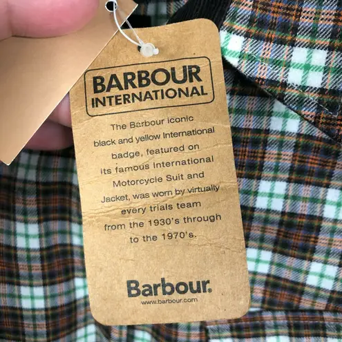 Barbour NEW International Plaid Slim Fit Snap Button Front Shirt Women's Sz US 6