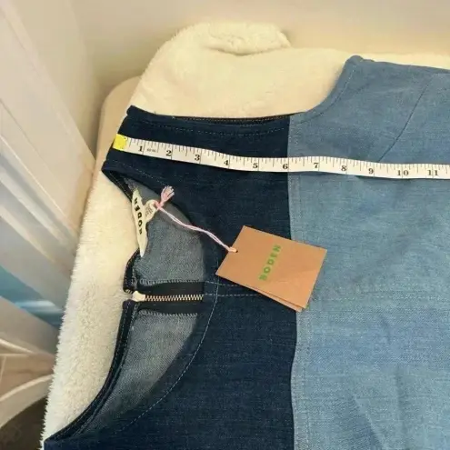 BODEN Hotch Denim Midi DressHotched Denim Size 6p Blue