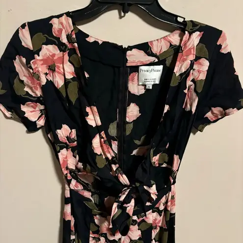 Privacy Please Kyan Jumpsuit in Belleville Floral Front Tie- Size XS
