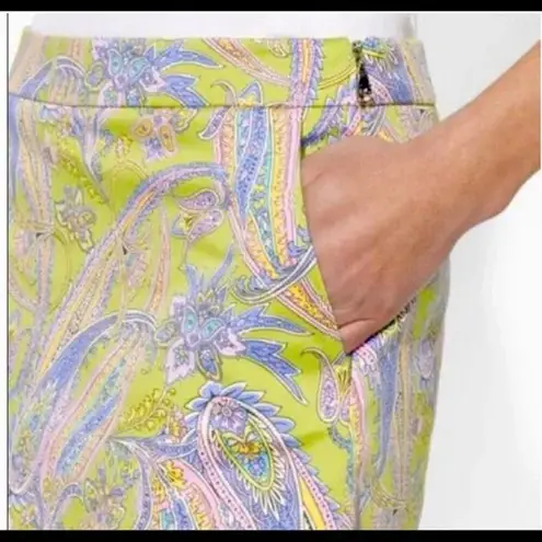 Ralph Lauren  Gold Green Pink Purple Paisley Skort Skirt with Shorts