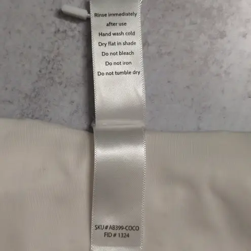 Andie 90s High Waisted Bikini Bottom Coconut (White / Cream) Textured S New thumbnail 9