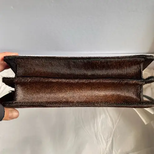 M2M Alletier NIB Brown Pony Leather Crossbody Bag