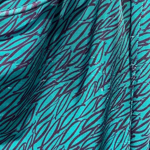 Max Mara Sleeveless Dress Elastic Waist Adjustable Tie Blue Purple Size Medium