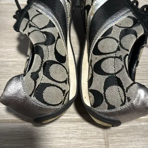 Coach  Black Jayme Signature Canvas Athletic Shoes Size‎ 7.5