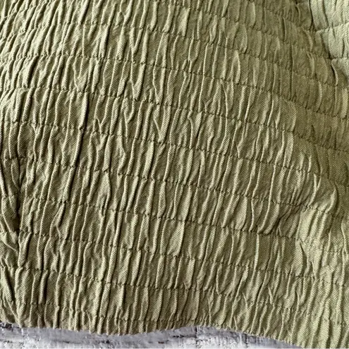 ANDIE Swim the Hermosa Bikini Top NWT size XL Sage Smocked Textured Swimsuit