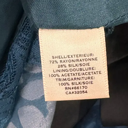 Moulinette Soeurs Anthropologie Matilija Dress Silk Velvet Teal 0 Whimsigoth