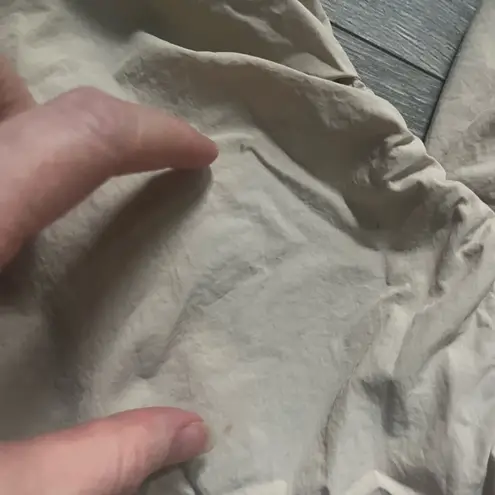 Amanda Uprichard  Cream Puff Short Sleeve Smocked Square Neck Summer Crop Top M