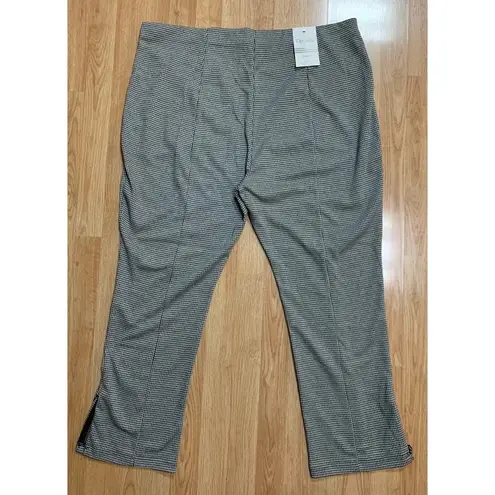 Ophelia Roe  Black & White Mid Rise Soft Pants size 3X Slacks Zipper Ankle