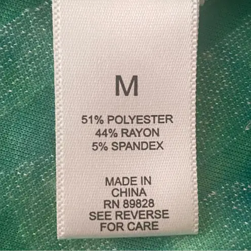 LOGO By Lori Goldstein knit jacquard short sleeve tunic with hi low hem Medium