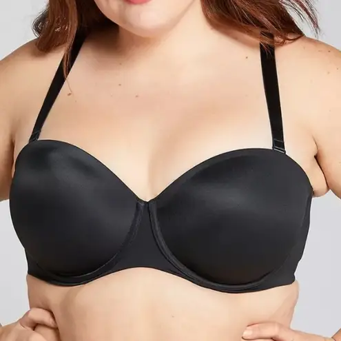 Cacique NWT Lane Bryant Black Multi-Way Strapless Bra Convertible Plus Size 40G