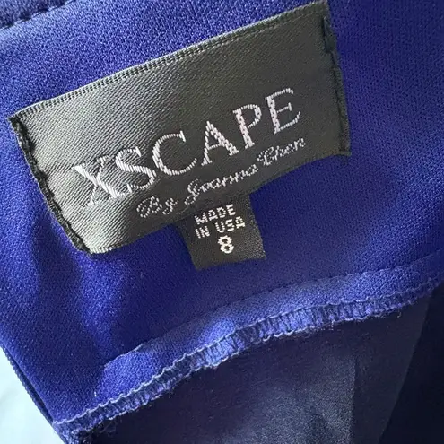 XScape by Joanna Chen Blue Size 8 Gown Dress Mermaid Taffeta Gala Wedding Guest