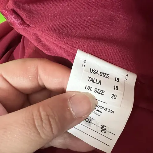 Morilee Madeline Gardner Formal Maxi Dress Sweetheart Flutter Sleeve Bridesmaid Red Size 18