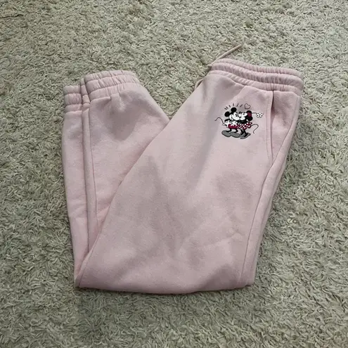 Disney Walt  Mickey And Minnie Pink Sweatpants Size Small