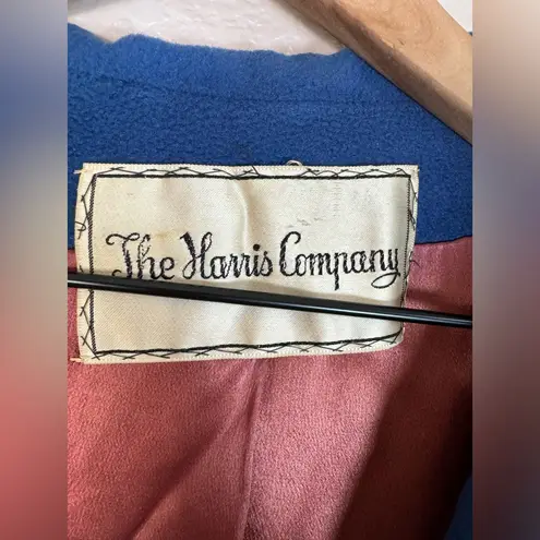 Vintage Women’s Union ILGWU Blue Wool Trench Coat Medium Large Harris Co Size undefined