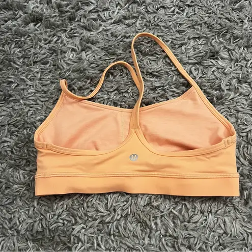 Lululemon  flow y bra peach bellini size 6