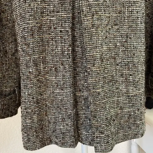 Lafayette 148 Grey Wool Tweed Jacket size 12 Gray
