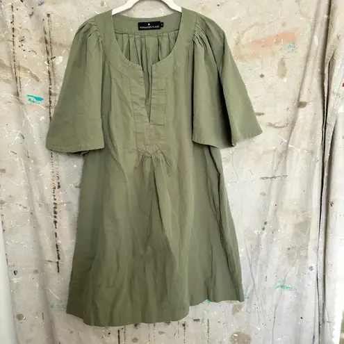 Tuckernuck Pomander Place Finley Flutter Sleeve Dres Green Size M