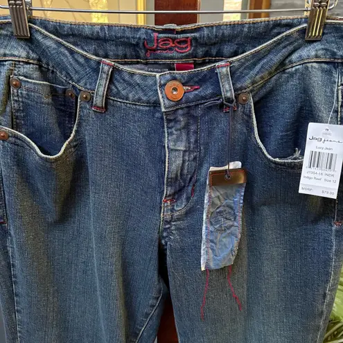 NWT Y2K JAG ‘Lucy’ Dark Wash Grunge Denim Jeans 12 Blue