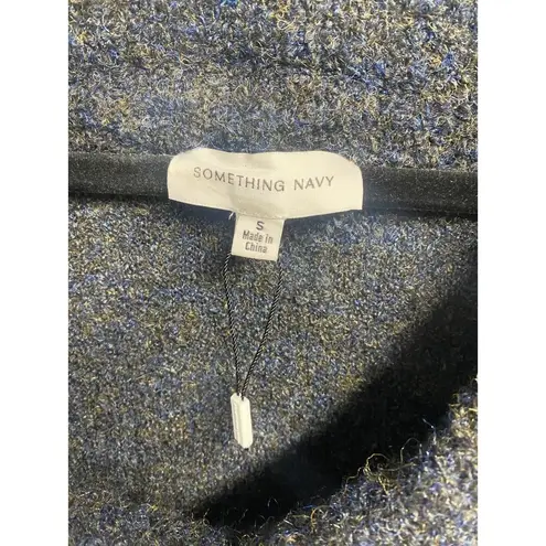 Something Navy Maisie Sweater Womens Small Blue Wool Blend Off The Shoulder B63