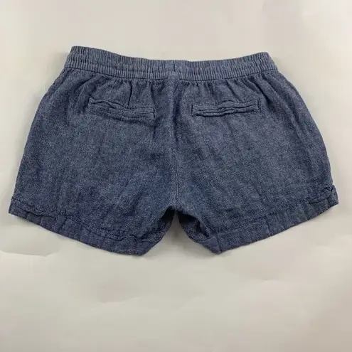Old Navy  Blue Chambray Linen Blend Pull On Shorts M
