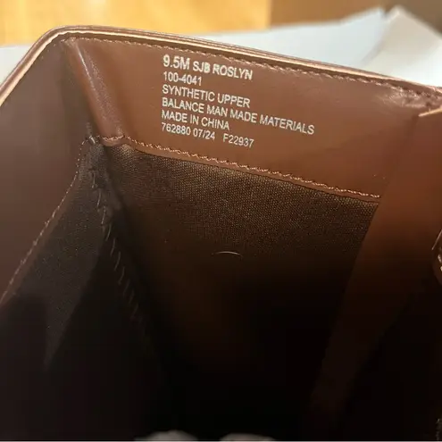 st. john's bay  Womens Roslyn Stacked Heel Riding Boots in Cognac Sz 9.5 NIB