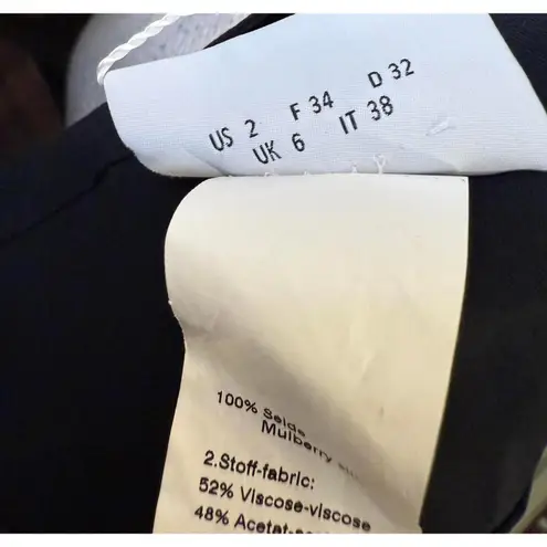 Akris Punto New  Black Polka Dot Long Sleeve Dress, US 2