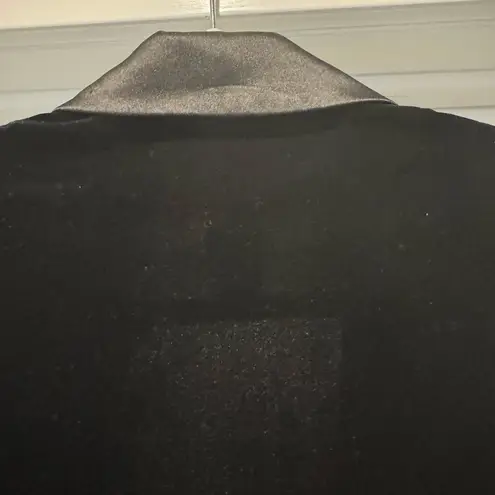 Alex Evenings Black Velour Women's Size M Jacket Satin Collar Formal 80’s Sexy