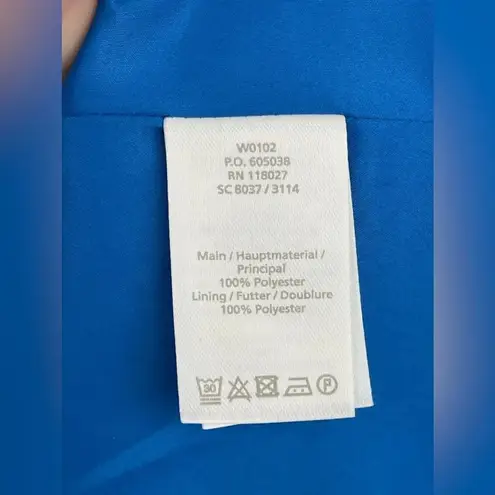 Boden Elise Coral Cyan Meadow Floral Midi Dress 8 Blue