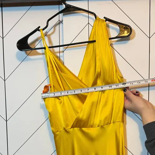 Veronica Beard Women’s Sanderson Dress Bright Sunset Yellow Silk Cowl neck Dress