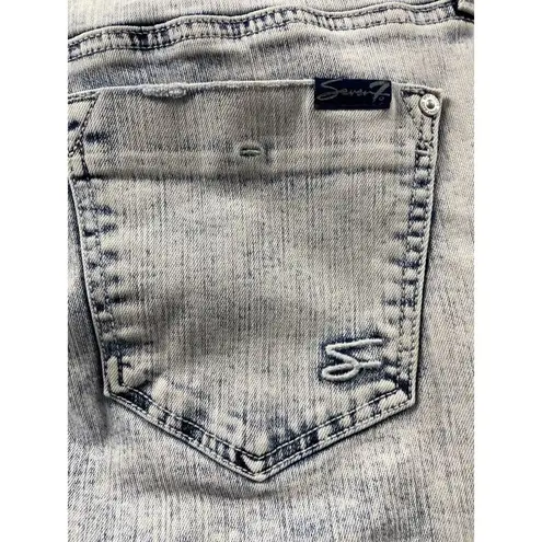 Seven 7 Women's Blue Washed Stretch/Highrise/Skinny Jeans Size 8 SKU 3775