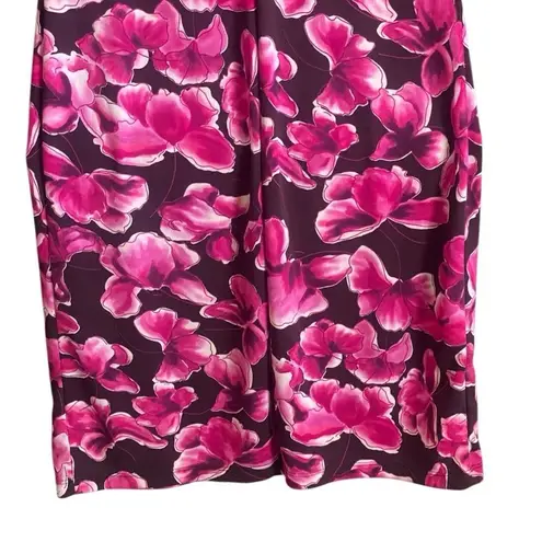 FLP Faith Love Passion Burgundy/Pink Floral Sleeveless Dress. Size Medium Purple