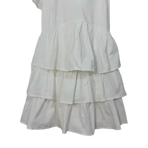 ZARA  Poplin Dress White Size‎ Small Ruffles