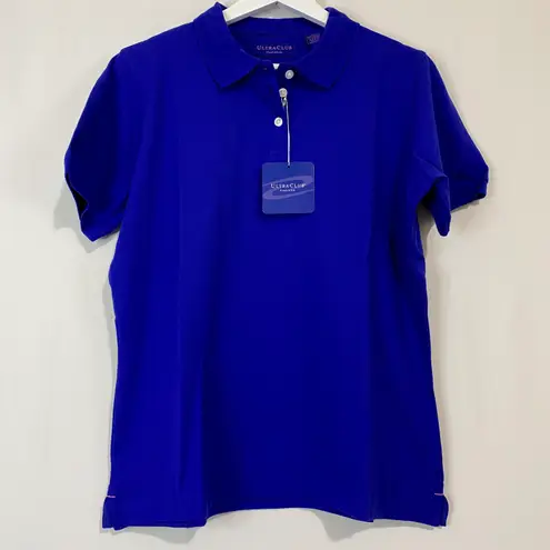 Polo Ultra Club Women’s Platinum Button Short Sleeve University Blue NWT
