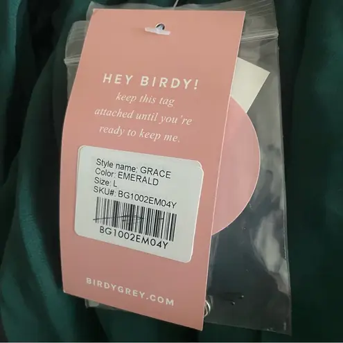 Birdy Grey NEW Grace Covertible Chiffon Maxi Dress in Emerald Green Large
