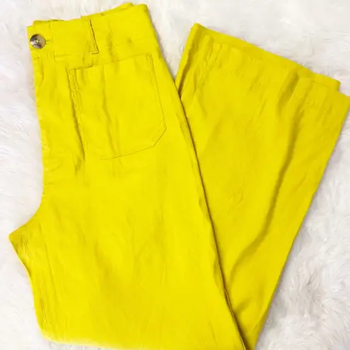 Maeve The Colette Wide Leg Pants Yellow Size 30 Tall NWT Anthropologie